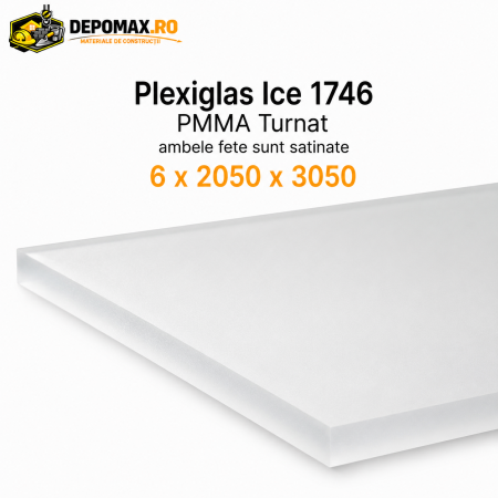 Plexiglas Ice 1746 PMMA turnat satinat 6 x 2050 x 3050 mm